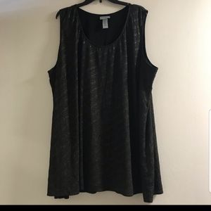 Catherines 4X 30/32W Top womens blouse sleeveless
